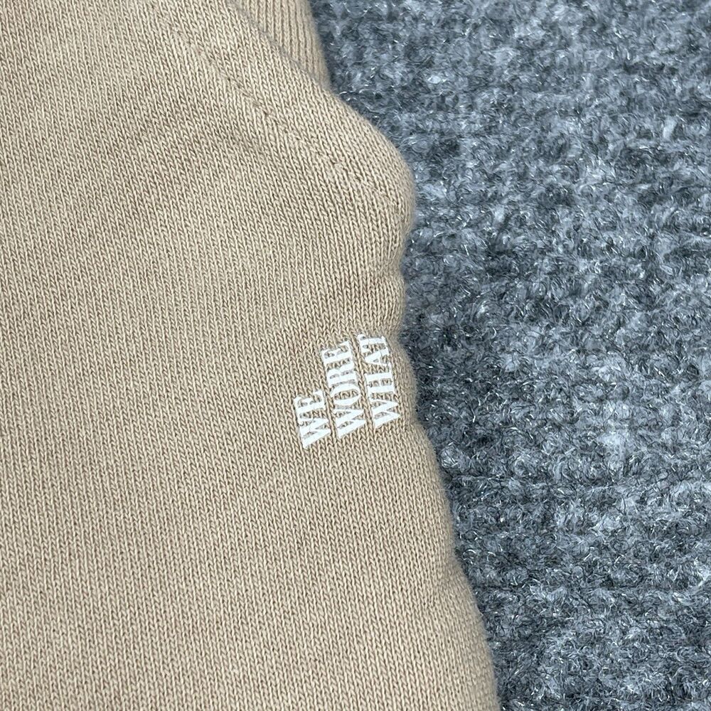 WEWOREWHAT Lounge Jogger Pants Sz Large Beige Pull On Drawstring Comfort Cotton - Picture 3 of 8